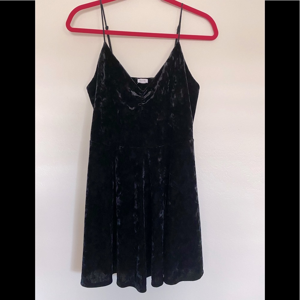 Garage Black Velvet Dress